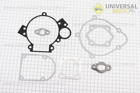 Прокладки двигуна "Дирчик" 80см.куб.-47мм, комплект 7 деталей, тип 2. Китай (Запчастини до веломотора / UM4050-V59)