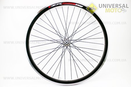 Колесо 26" переднее MTB "капля" обод и втулка алюминиевые 14Gx36H в сборе, крепл. гайка "ZX Gravity"