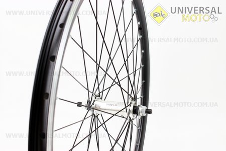 Колесо 24" переднее MTB "капля" обод и втулка алюминиевые 14Gx36H в сборе, крепл. гайка "ZX Gravity". Китай (Велоколёса / UM4061-V03)