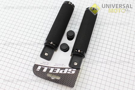 Рукоятки керма 130мм з затискачем Lock з двох сторін, неопренові комплект, чорні SBG-672. SPELLI (Велозапчастини / UM4062-V35)