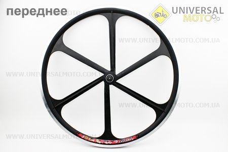 Колесо литое 26" заднее МТВ под кассету 8-9-10зв + переднее в сборе, пром-подшипники 6200-6000 2RS, под диск. тормоз, крепл. эксцентрик