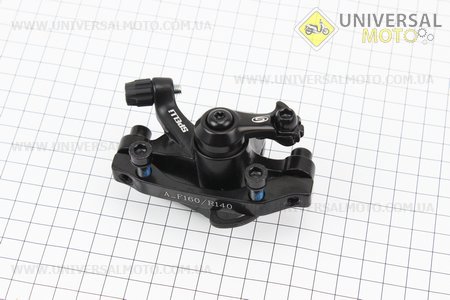 Тормозной суппорт передний (адаптер F160/R140мм), черный MD-M311