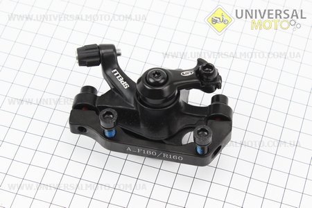 Тормозной суппорт задний (адаптер F180/R160мм), черный MD-M311