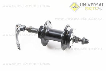 Втулка задня MTB алюмінієва 14Gx36H під вольнобег, дискові гальма, 2 пром-підшипники 6200 2RS, крепл. ексцентрик, чорна FB-A208В. FB ONE (Велозапчастини / UM4064-V65)