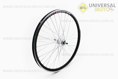 Колесо 26" заднее MTB "капля" обод и втулка алюминиевые 14Gx36H в сборе, пром-подшипники 6200 2RS, под вольнобег, крепл. гайка "SCORPION". Китай (Велозапчасти / UM4065-V86)