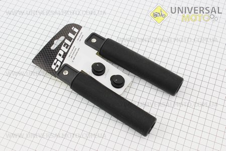 Рукоятки керма 130мм, силіконові комплект, чорні SBG-6108. SPELLI (Велозапчастини / UM4066-V06)