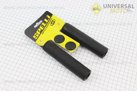 Рукоятки керма 130мм, силіконові комплект, чорні SBG-6108. SPELLI (Велозапчастини / UM4066-V06)