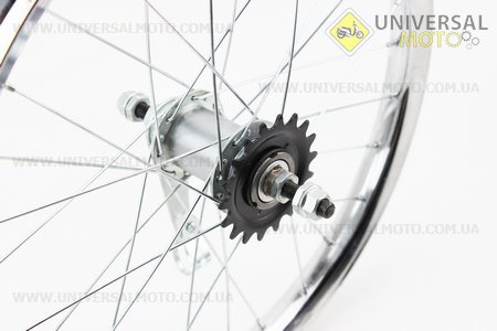 Колесо 18 "заднє, втулка" Україна-черв'як "14Gx28H в зборі. Китай (Велоколеса / UM4066-V55)
