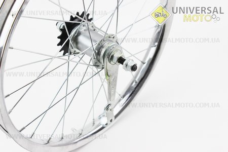 Колесо 18 "заднє, втулка" Україна-черв'як "14Gx28H в зборі. Китай (Велоколеса / UM4066-V55)