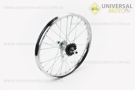 Колесо 18 "заднє, втулка" Україна-черв'як "14Gx28H в зборі. Китай (Велоколеса / UM4066-V55)