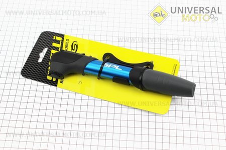 Насос алюмінієвий з Т-ручкою, синій SPM-196A. SPELLI (Велоінструмент / UM4070-V21)