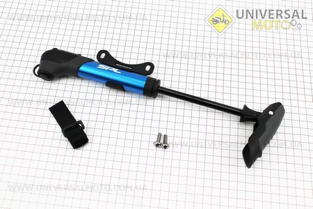 Насос алюмінієвий з Т-ручкою, синій SPM-196A. SPELLI (Велоінструмент / UM4070-V21)