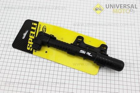 Насос пластмасовий, чорний SPM-104. SPELLI (Велоінструмент / UM4070-V44)