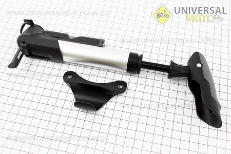 Насос MTB алюминиевый с узким манометром, Т-ручкой, черный SPM-1061S