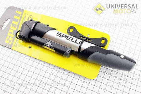 Насос MTB алюминиевый с узким манометром, Т-ручкой, черный SPM-1061S