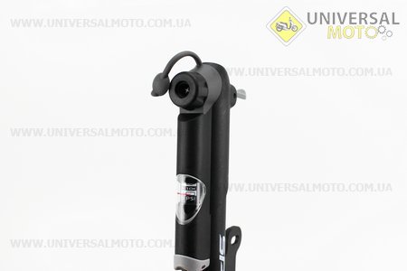 Насос МТВ пластмассовый с узким манометром, телескопический, черный  SPM-161S