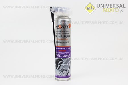 СМАЗКА для приводных цепей и механизмов тефлоно-ревитализантна (сверхводостойкая), аэрозоль MOTTEC 200ml. XADO (Велоинструмент / UM4070-V70)