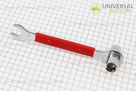 Ключ зняття педалів 15мм, та гайок коліс 14/15мм, KL-9725H. Китай (Велоінструмент / UM4070-V80)