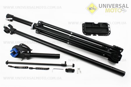 Стенд для ремонту велосипеда, складаний, регульована висота 100-150 см, регульований кут нахилу велосипеда, чорний HS-X006A. Китай (Велоінструмент / UM4070-V84)