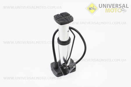 Насос ножний "підлоговий" алюмінієвий, під штуцера Schrader&Presta, H-PU07. Китай (Різне / UM4071-V26)