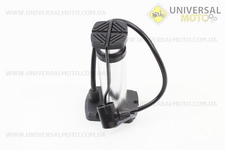 Насос ножний "підлоговий" алюмінієвий, під штуцера Schrader&Presta, H-PU07. Китай (Різне / UM4071-V26)