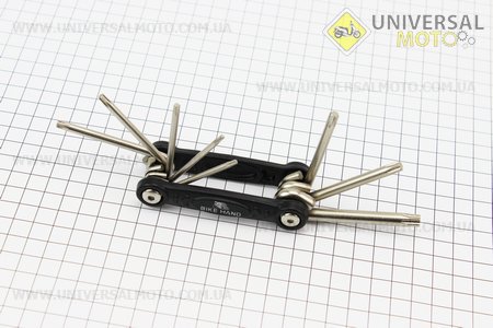 Ключ-набір 8 предметів (Т9,10,15,20,25,27,30,40), YC-282. BIKE HAND (Велоінструмент / UM4071-V29)