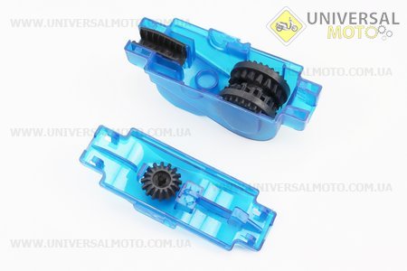 УЦІНКА вело Мийка ланцюга з ручкою, 6 очищаючих роликів, синя (некомплект, див. фото). Китай (Велоінструмент / UM4071-V68)