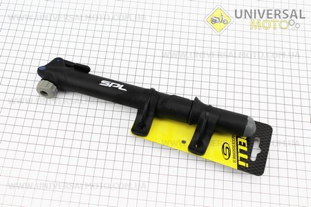 Насос пластмасовий телескопічний, чорний SPM-145E. SPELLI (Велоінструмент / UM4071-V75)