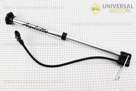 Насос ручний "підлоговий" алюмінієвий, під штуцера Schrader&Presta, (ромашка). Китай (Різне / UM4071-V94)