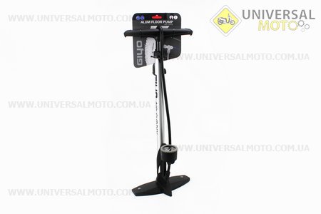 Насос ручний "підлоговий" алюмінієвий з мано метром 160 psi / 11 bar, під штуцера Schrader & Presta, GF-31. GIYO (Інструменти / UM4072-V12)