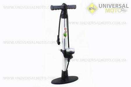 Насос ручний "підлоговий" з мано метром 160 psi / 11 bar, під штуцера Schrader & Presta, HP-014. Китай (Інструменти / UM4072-V20)