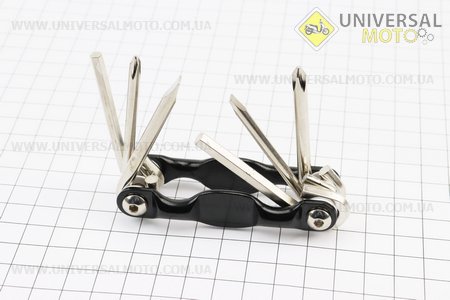 Ключ-набір 6 предметів (шестигранники 4,5мм, викрутки 2 прямі та 2 фігурні), чорний. Китай (Велоінструмент / UM4072-V39)