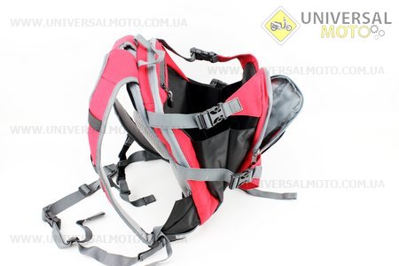 Рюкзак влагозащитный 20 литр., с отсеком для шлема, чехлом от дождя, вентилируемые накладки на спину, светоотражающие полосы, красный COMFORT SBP-059. SPELLI (Велоэкипировка / UM4080-V08)