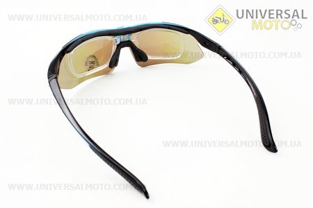 Очки сине-черные + линзы сменные 5 комплект + набор для ухода, в чехле жестком. Oakley (Велоэкипировка / UM4080-V15)