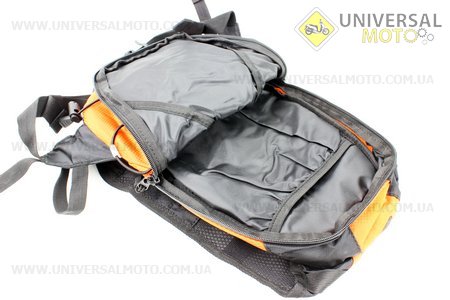 Рюкзак влагозащитный 5 литр., с диодным указателем направления, пульт дистанционного управления, Li-ion 4.2V 650mAh зарядка от USB, оранжевый. Китай (Велоэкипировка / UM4080-V16)