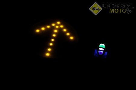 Рюкзак влагозащитный 5 литр., с диодным указателем направления, пульт дистанционного управления, Li-ion 4.2V 650mAh зарядка от USB, оранжевый. Китай (Велоэкипировка / UM4080-V16)