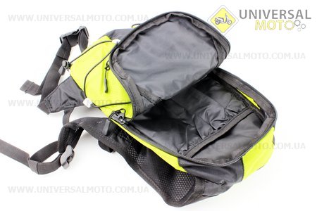 Рюкзак влагозащитный 5 литр., с диодным указателем направления, пульт дистанционного управления, Li-ion 3.7V 600mAh зарядка от USB, салатовый. Китай (Велоэкипировка / UM4080-V17)