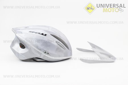 Шлем велосипедный L (59-65 см) съемный козырек, 10 вент. отверстия, системы регулировки по размеру Divider и Run System SRS, серый матовый SBH-4000. SPELLI (Велоэкипировка / UM4080-V31)