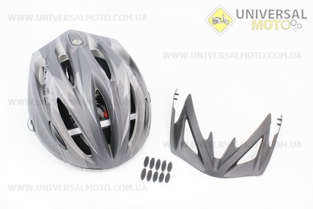 Шлем велосипедный M (55-61 см) съемный козырек, 10 вент. отверстия, системы регулировки по размеру Divider и Run System SRS, черный матовый SBH-4000. SPELLI (Велоэкипировка / UM4080-V38)