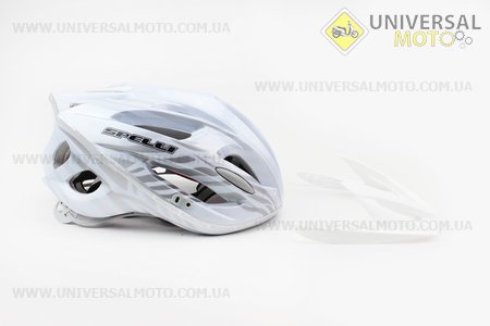 Шлем велосипедный L (59-65 см) съемный козырек, 18 вент. отверстия, системы регулировки по размеру Divider и Run System SRS, бело-серый SBH-5900. SPELLI (Велоэкипировка / UM4080-V39)