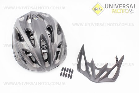 Шлем велосипедный L (59-65 см) съемный козырек, 18 вент. отверстия, системы регулировки по размеру Divider и Run System SRS, черный матовый SBH-5900. SPELLI (Велоэкипировка / UM4080-V44)