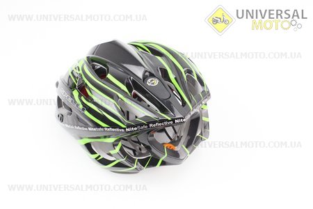 Шлем велосипедный M (55-61 см) съемный козырек, 18 вент. отверстия, системы регулировки по размеру Divider и Run System SRS, черно-зеленый SBH-5900. SPELLI (Велоэкипировка / UM4080-V47)