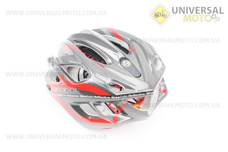 Шлем велосипедный L (59-65 см) съемный козырек, 16 вент. отверстия, системы регулировки по размеру Divider и Run System SRS, черно-красный SBH-5500. SPELLI (Велоэкипировка / UM4080-V53)