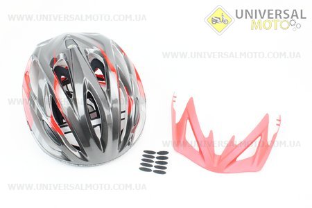 Шлем велосипедный L (59-65 см) съемный козырек, 16 вент. отверстия, системы регулировки по размеру Divider и Run System SRS, черно-красный SBH-5500. SPELLI (Велоэкипировка / UM4080-V53)