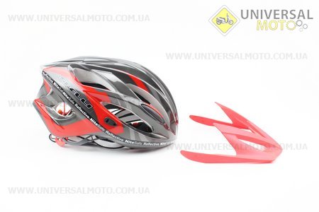 Шлем велосипедный M (55-61 см) съемный козырек, 16 вент. отверстия, системы регулировки по размеру Divider и Run System SRS, черно-красный SBH-5500. SPELLI (Велоэкипировка / UM4080-V58)