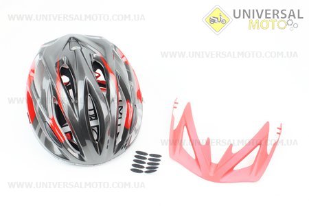 Шлем велосипедный M (55-61 см) съемный козырек, 16 вент. отверстия, системы регулировки по размеру Divider и Run System SRS, черно-красный SBH-5500. SPELLI (Велоэкипировка / UM4080-V58)