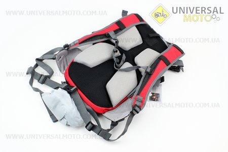 Рюкзак влагозащитный 20 литр., с гидратором 1.5л, отсеком для шлема, чехлом от дождя, вентилируемые накладки на спину, красный COMFORT Hydro SBP-059. SPELLI (Велоэкипировка / UM4080-V62)