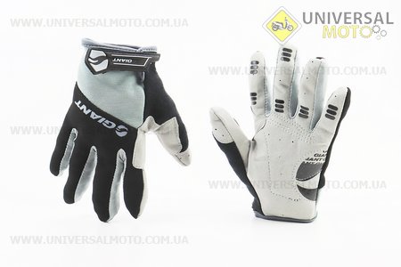 Перчатки длинной черно-серые, с мягкими вставками под ладонь "GIANT". Китай (Велоэкипировка / UM4080-V77)