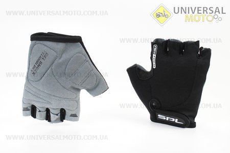 Перчатки без пальців S з гелевими вставками під долоню, чорні SBG-1457. SPELLI (Велоекіпировка / UM4080-V79)