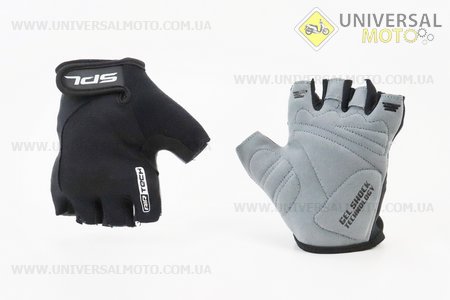 Перчатки без пальців M з гелевими вставками під долоню, чорні SBG-1457. SPELLI (Велоекіпировка / UM4080-V83)